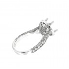1.13 Cts. 18K White Gold Round Diamond Engagement Ring Setting with Halo